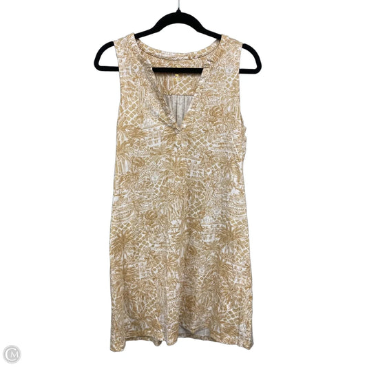 Dress Designer By Lilly Pulitzer In Tan & White, Size: M