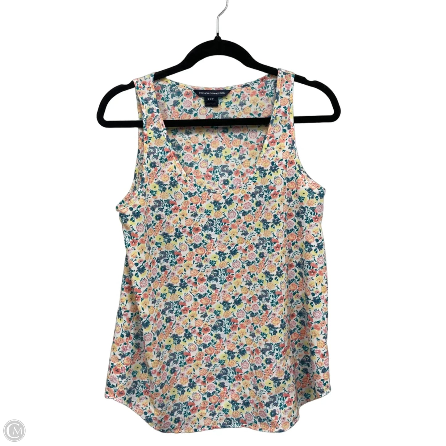 Top Sleeveless By French Connection In Green & Orange, Size: 4