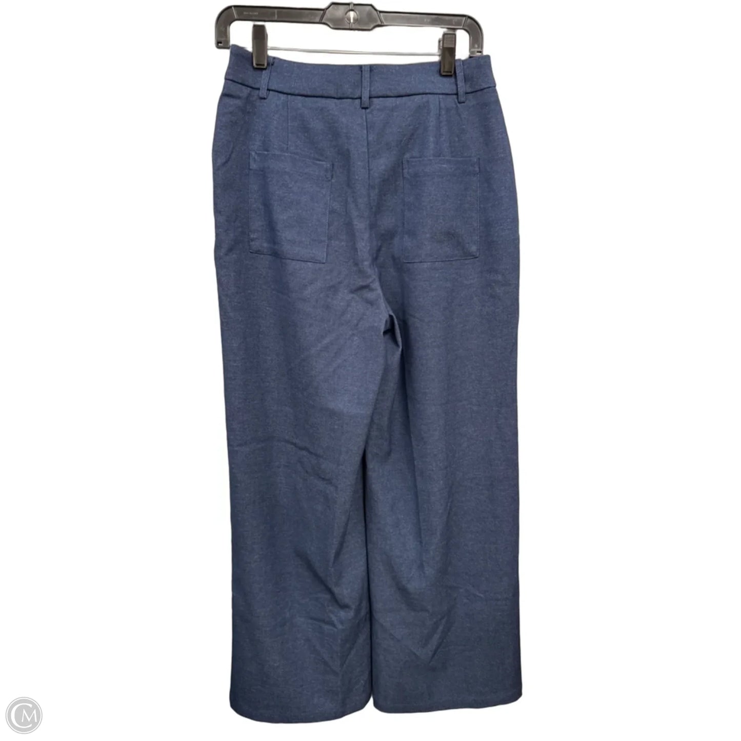 Pants Wide Leg By Commense In Blue Denim, Size: S