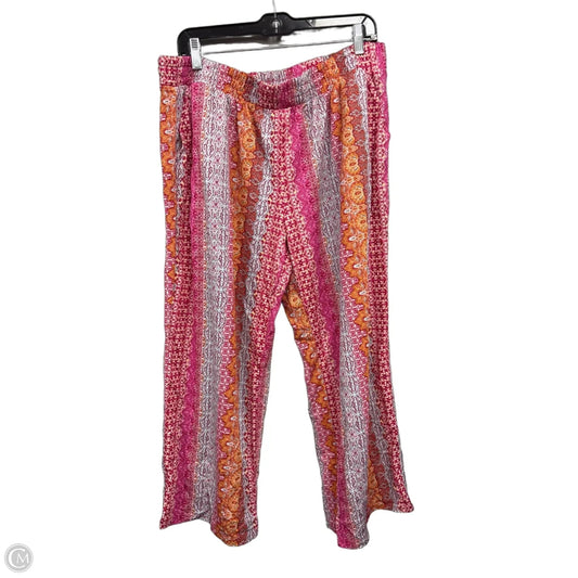 Pants Lounge By Belle By Kim Gravel In Orange & Pink, Size: Xsp