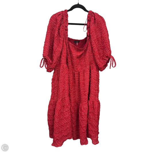 Dress Casual Short By English Factory In Red & White, Size: 3x