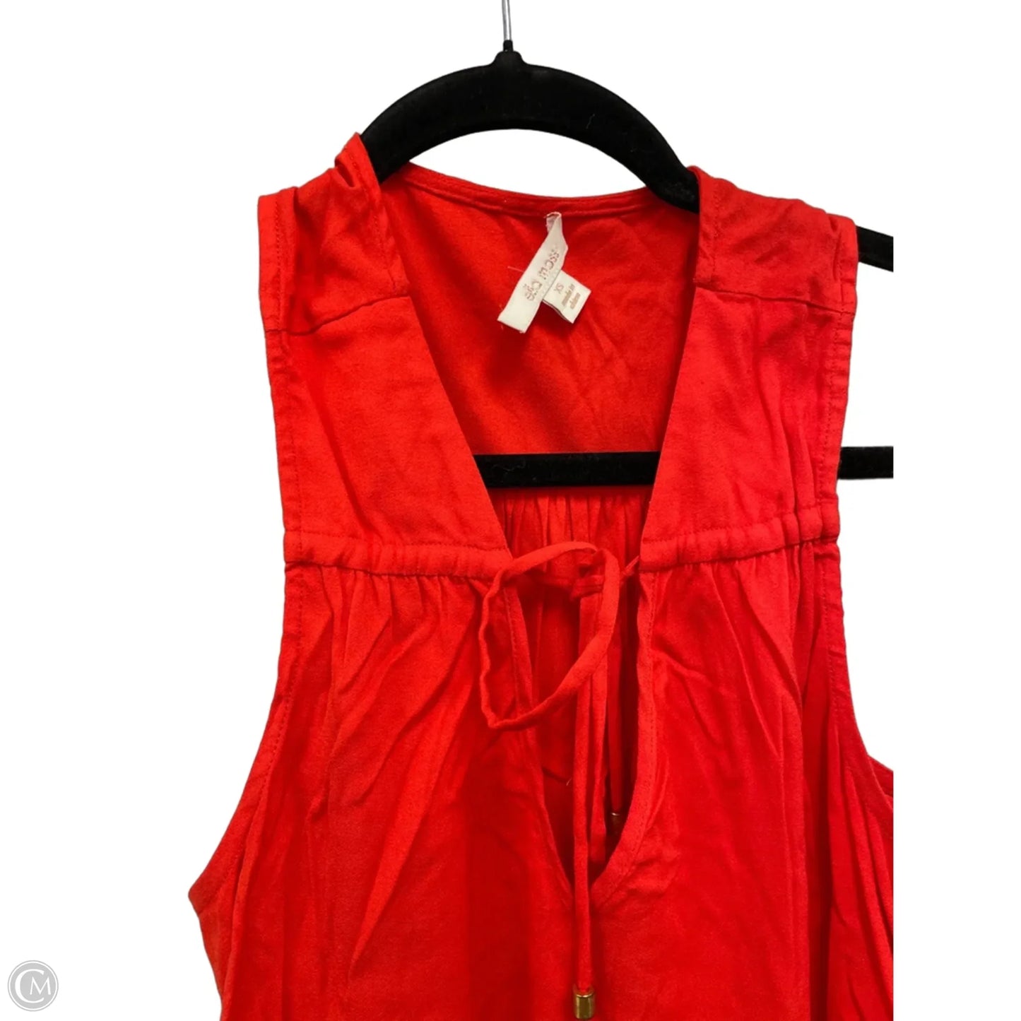 Blouse Sleeveless By Ella Moss In Red, Size: Xxl