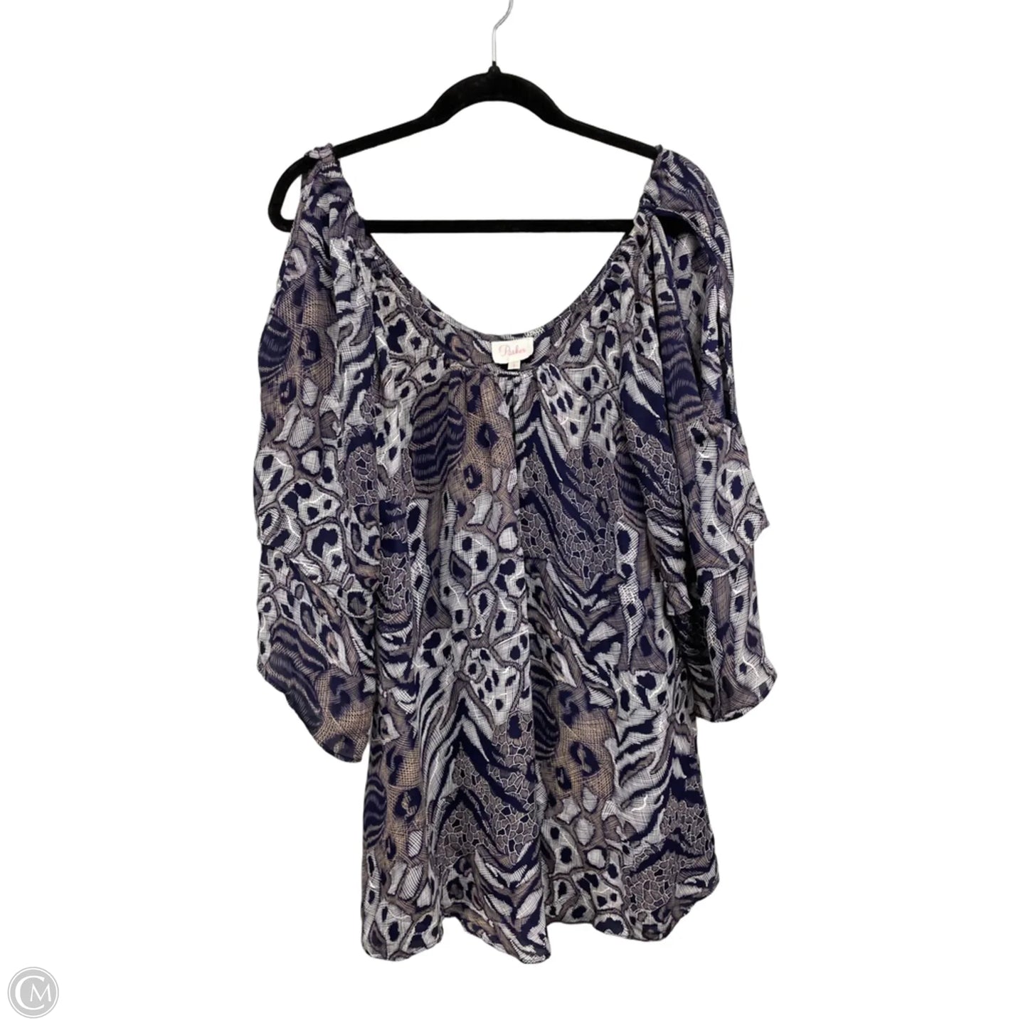 Dress Casual Short By Parker In Blue & Cream, Size: S