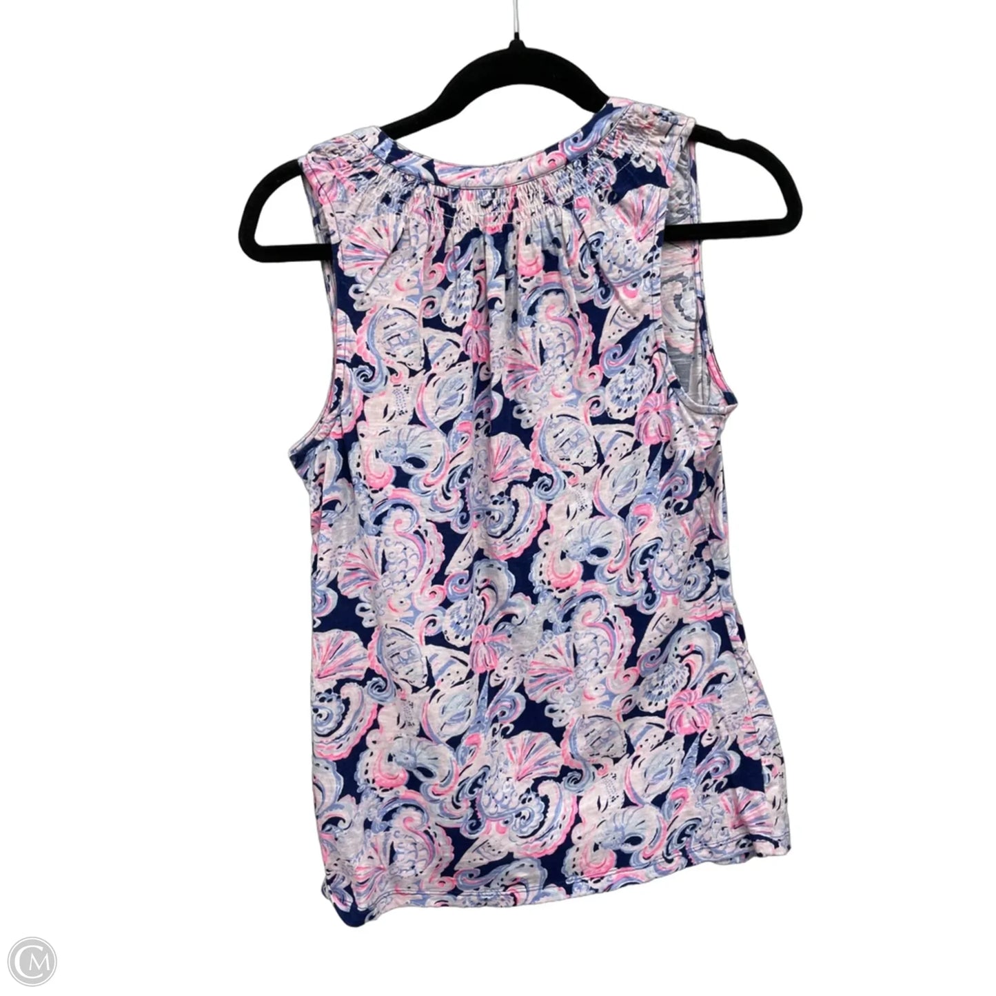 Top Sleeveless Designer By Lilly Pulitzer In Blue & Pink, Size: S