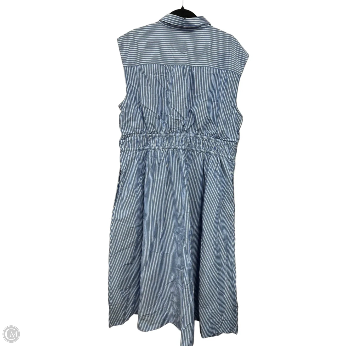 Dress Casual Maxi By Maeve In Blue & White, Size: L