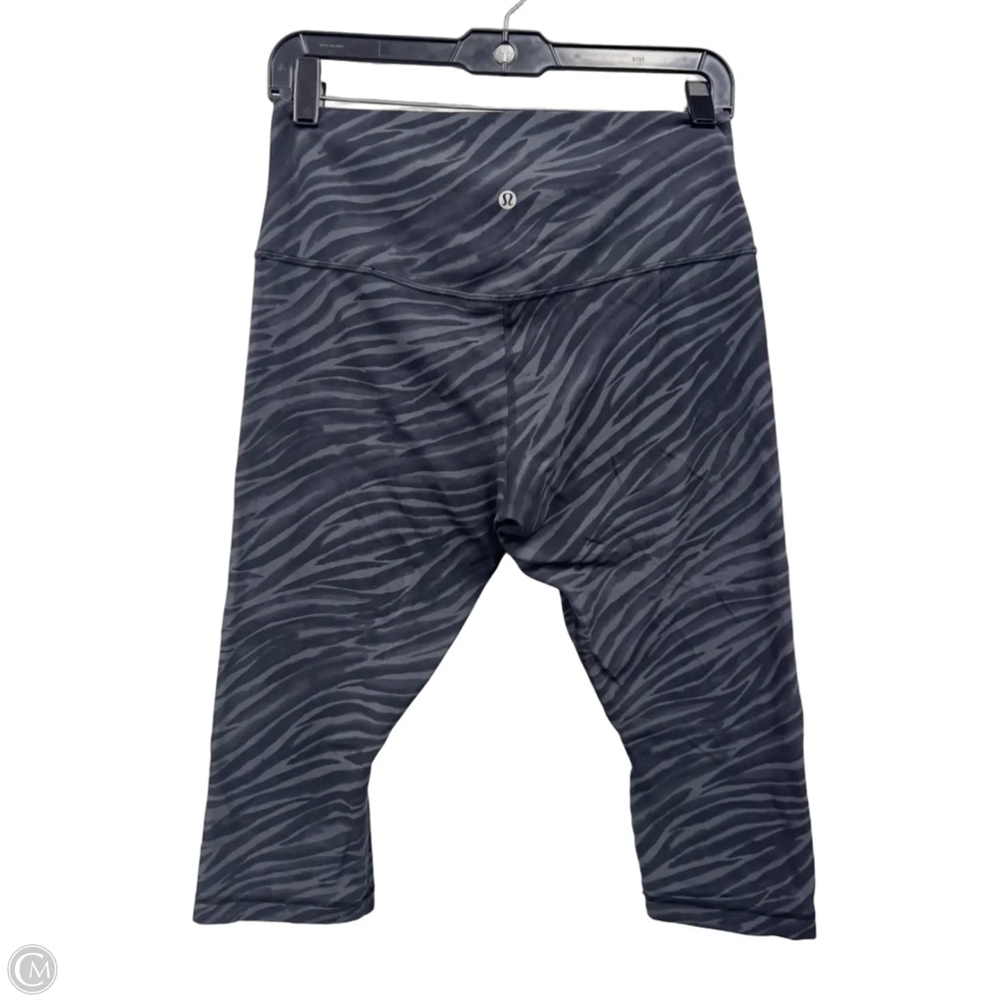 Athletic Leggings Capris By Lululemon In Black & Grey, Size: 10
