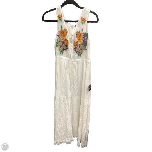 Dress Casual Maxi By Lulus In White & Yellow, Size: M