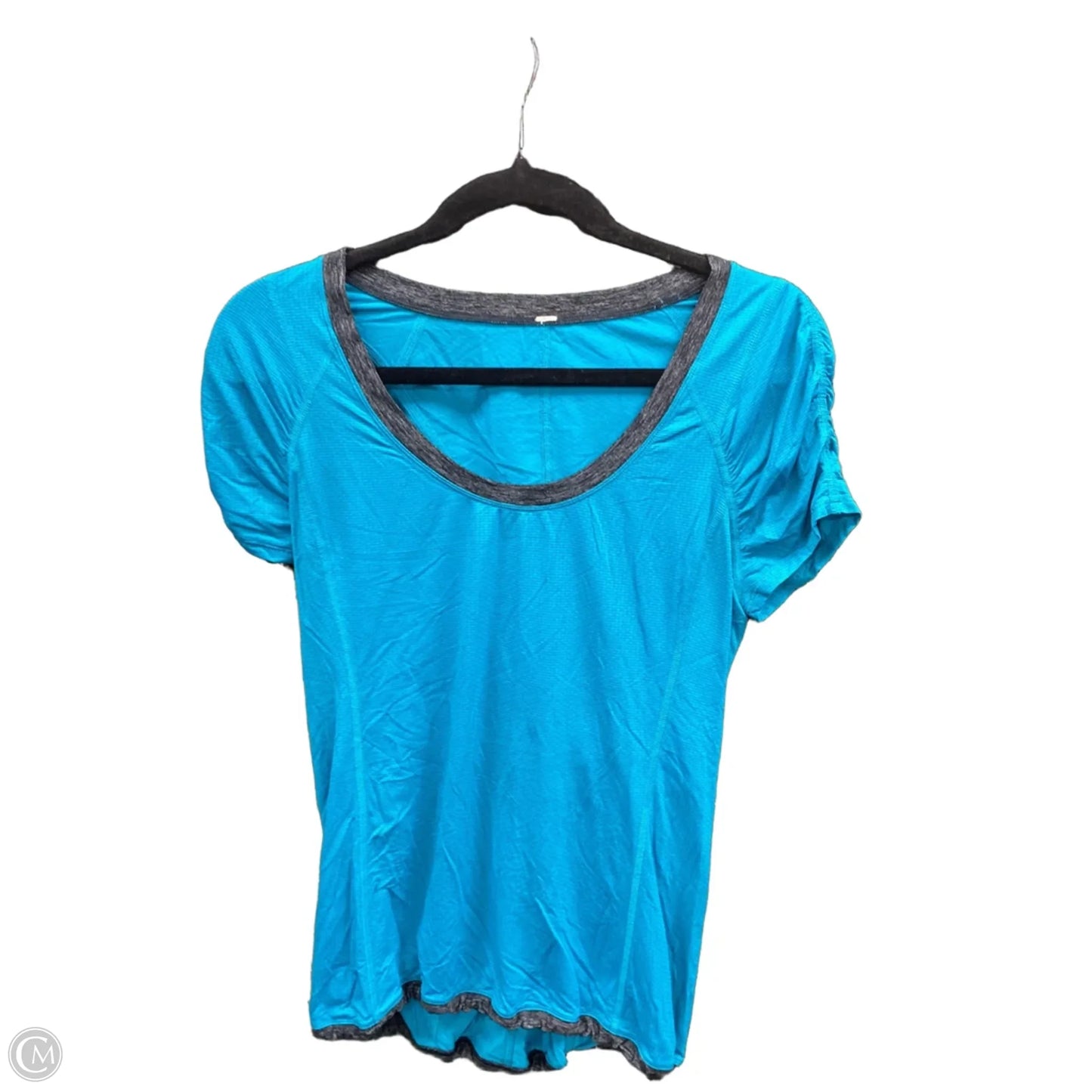 Athletic Top Short Sleeve By Lululemon In Blue, Size: 6