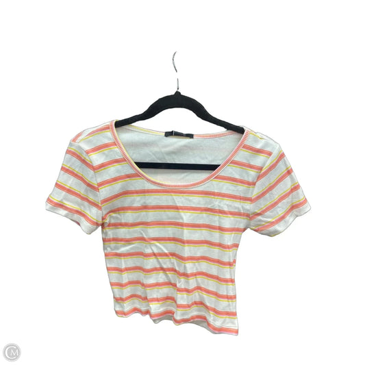Top Short Sleeve Basic By Forever 21 In Orange & Pink, Size: S