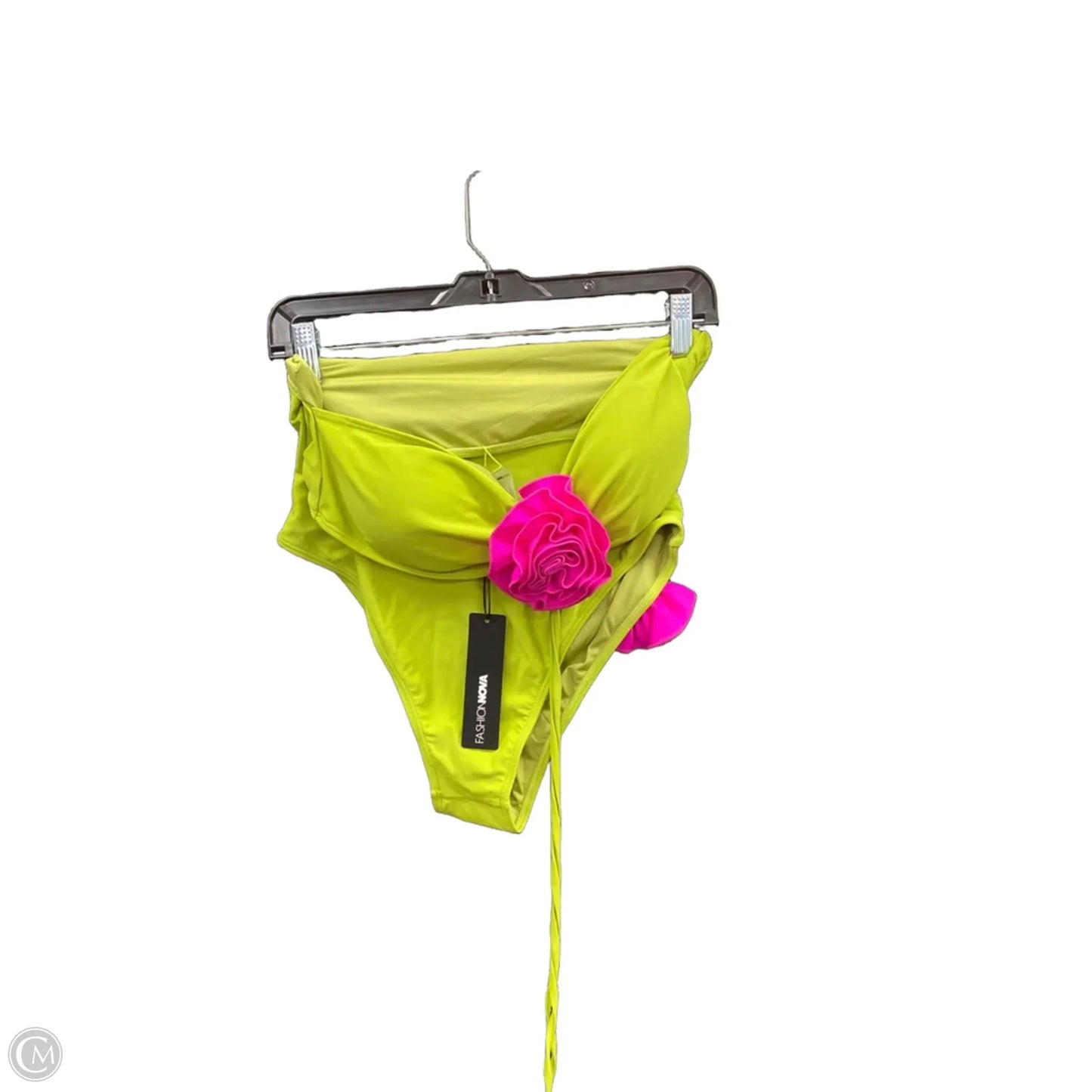 Swimsuit By Fashion Nova In Green & Pink, Size: L