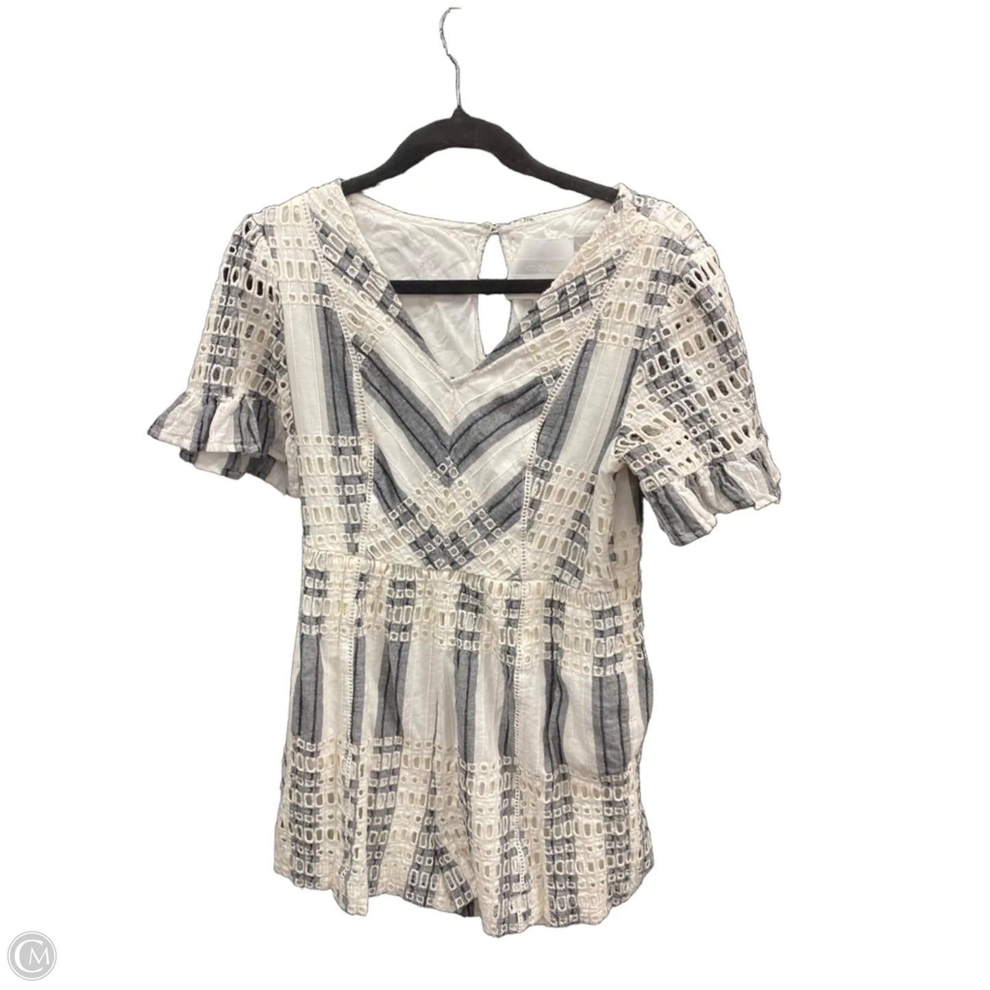 Romper By Cmb In Grey & White, Size: 6