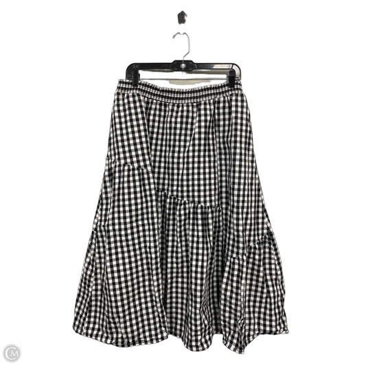 Skirt Maxi By Who What Wear In Black & White, Size: Xxl