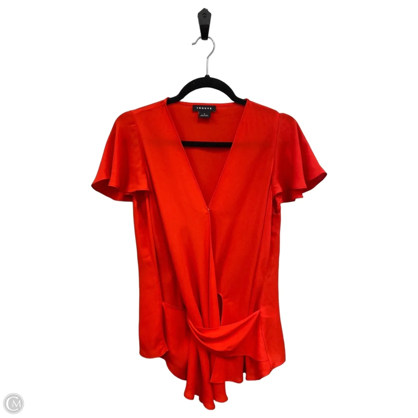 Blouse Short Sleeve By Trouve In Orange, Size: M