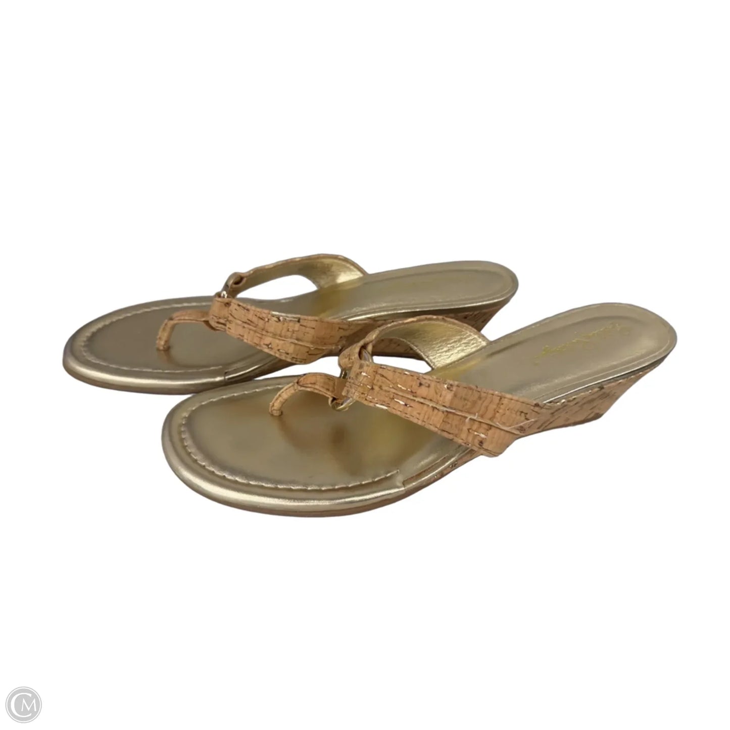 Sandals Designer By Lilly Pulitzer In Gold, Size: 10