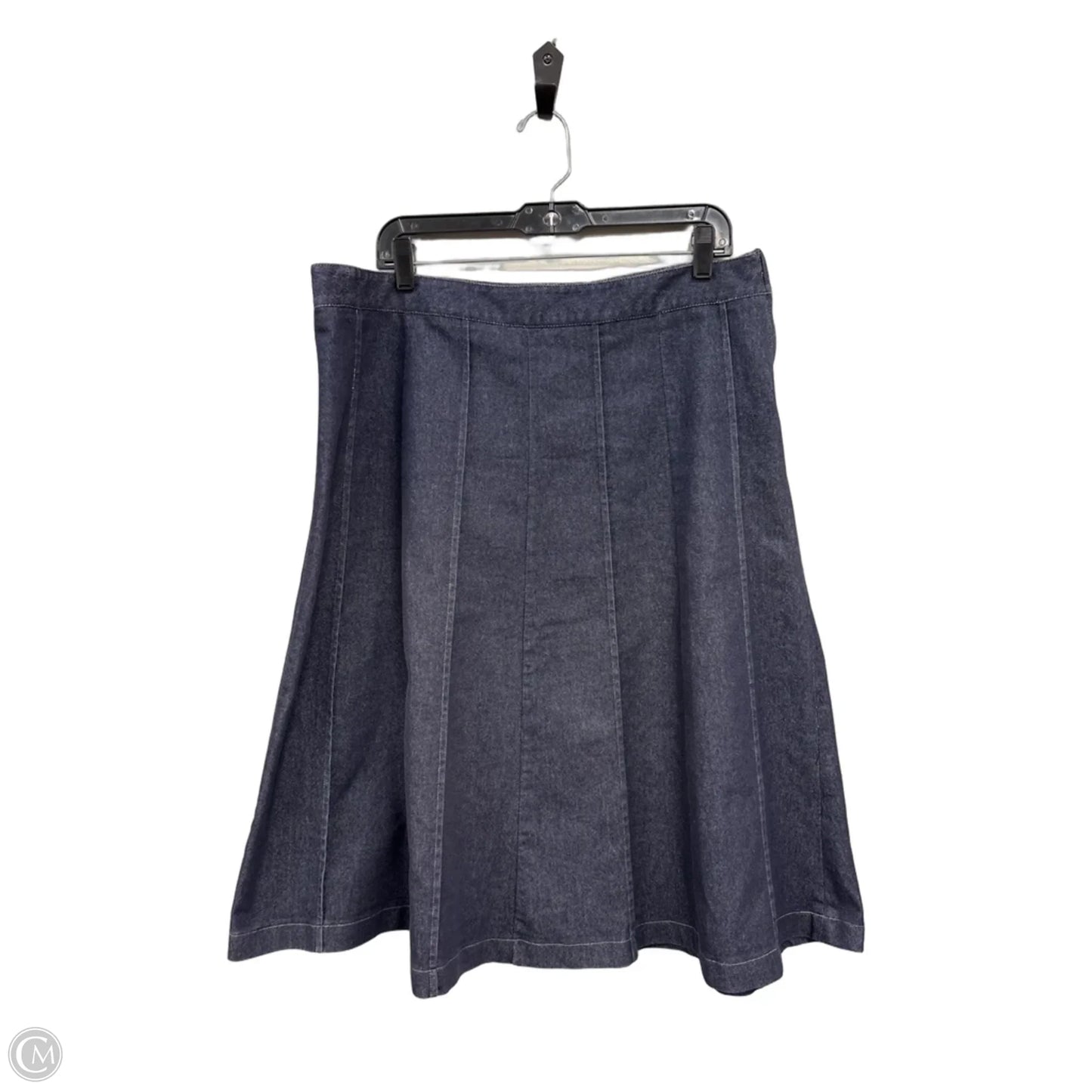 Skirt Midi By Clothes Mentor In Blue Denim, Size: L