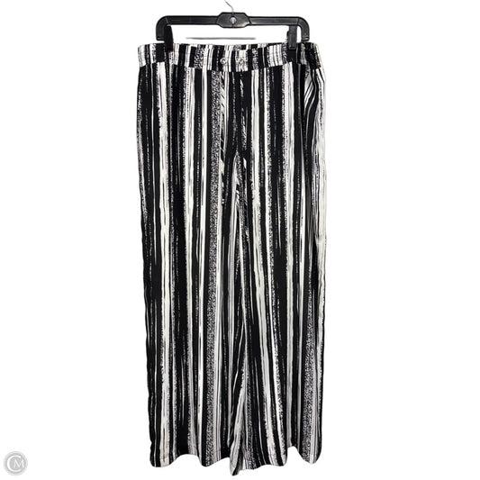 Pants Wide Leg By Jm Collections In Black & White, Size: L