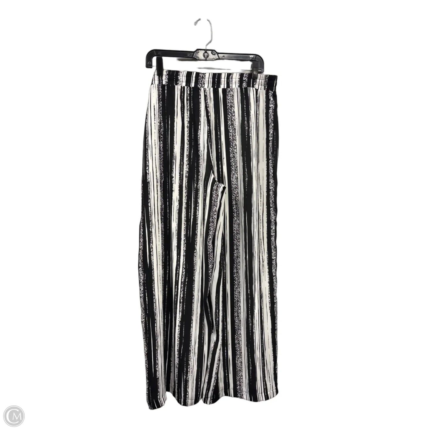 Pants Wide Leg By Jm Collections In Black & White, Size: L