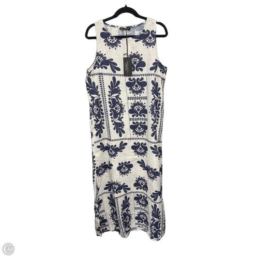 Dress Casual Maxi By Clothes Mentor In Blue & White, Size: Xl
