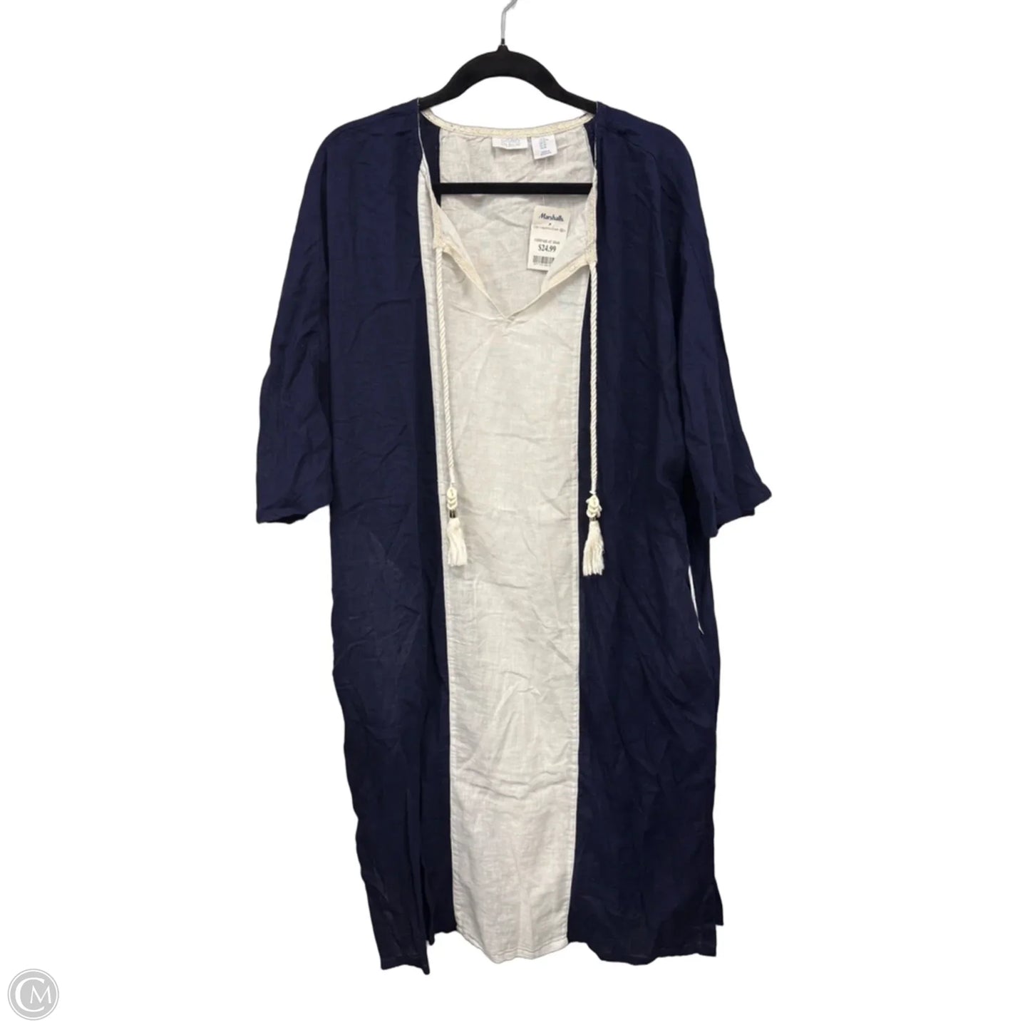 Swimwear Cover-up By Sigrid Olsen In Blue & White, Size: M