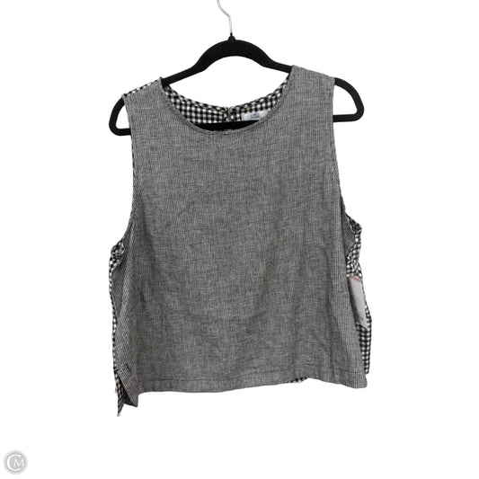 Top Sleeveless By Croft And Barrow In Black & White, Size: Xl