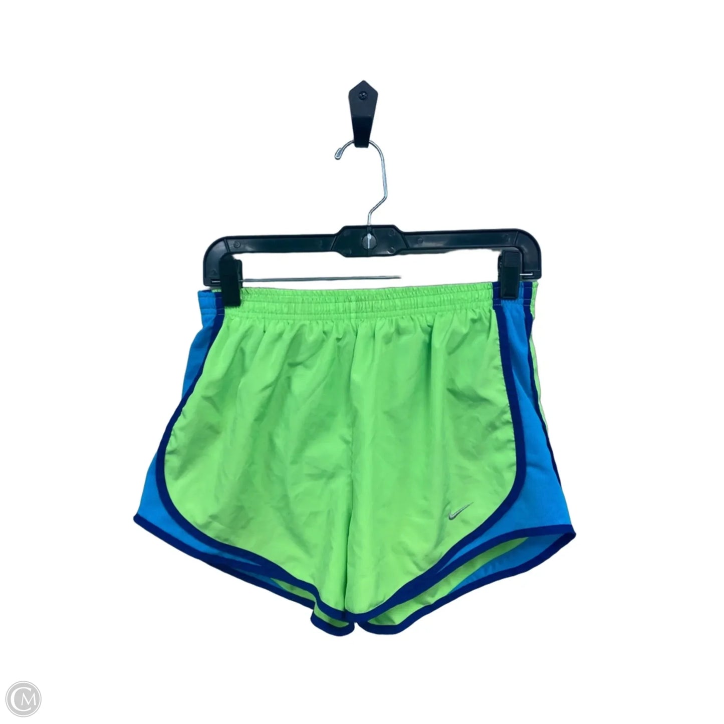 Athletic Shorts By Nike Apparel In Blue & Green, Size: M