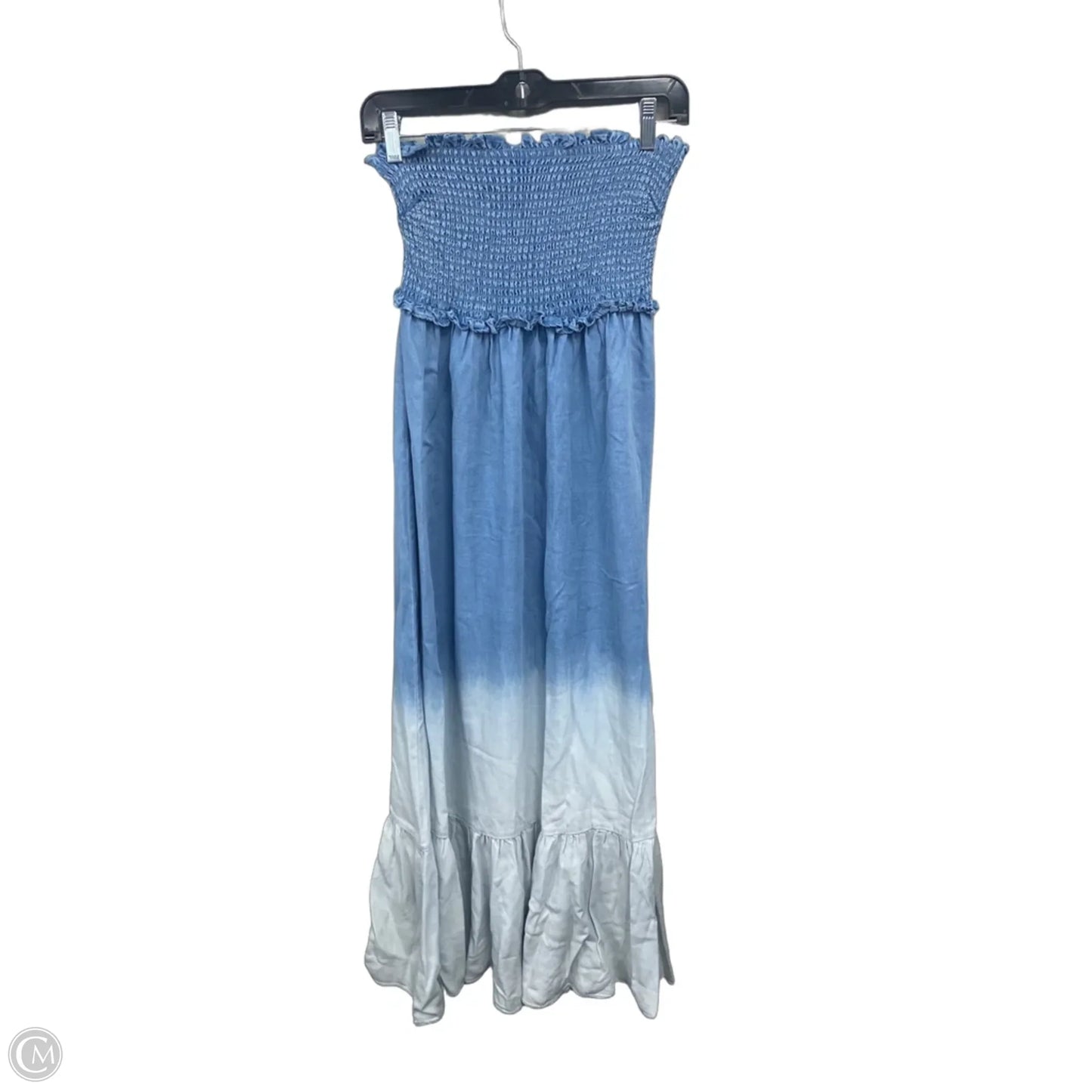 Dress Casual Maxi By Hem & Thread In Blue & White, Size: L