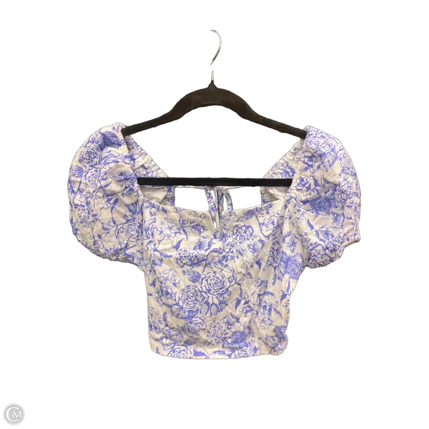 Top Short Sleeve By Altard State In Blue & White, Size: S