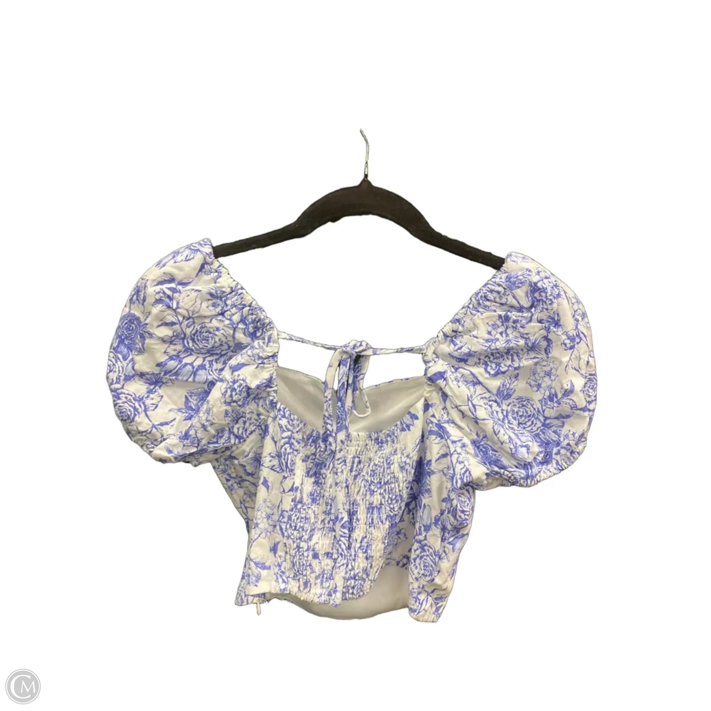 Top Short Sleeve By Altard State In Blue & White, Size: S