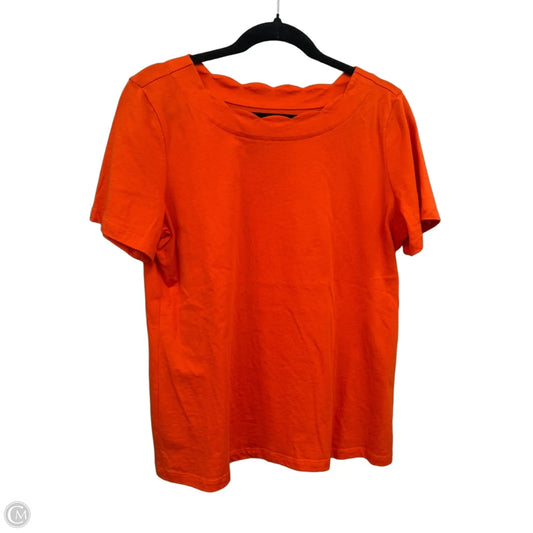 Top Short Sleeve By Coral Bay In Orange, Size: L