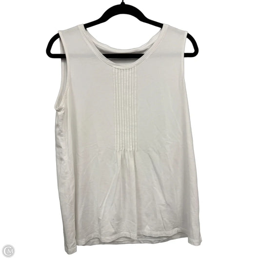 Top Sleeveless Basic By Lands End In White, Size: L