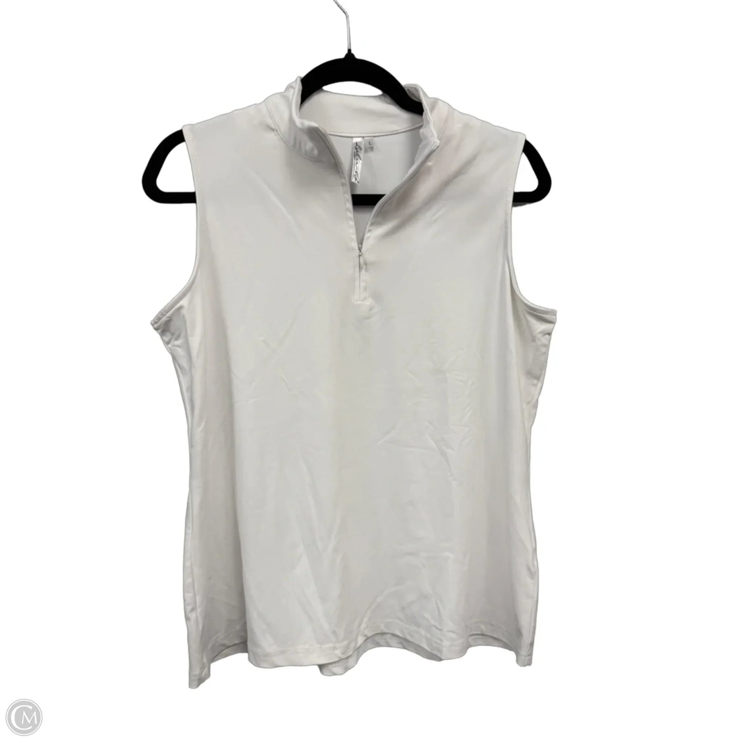 Top Sleeveless By Lulu In White, Size: L