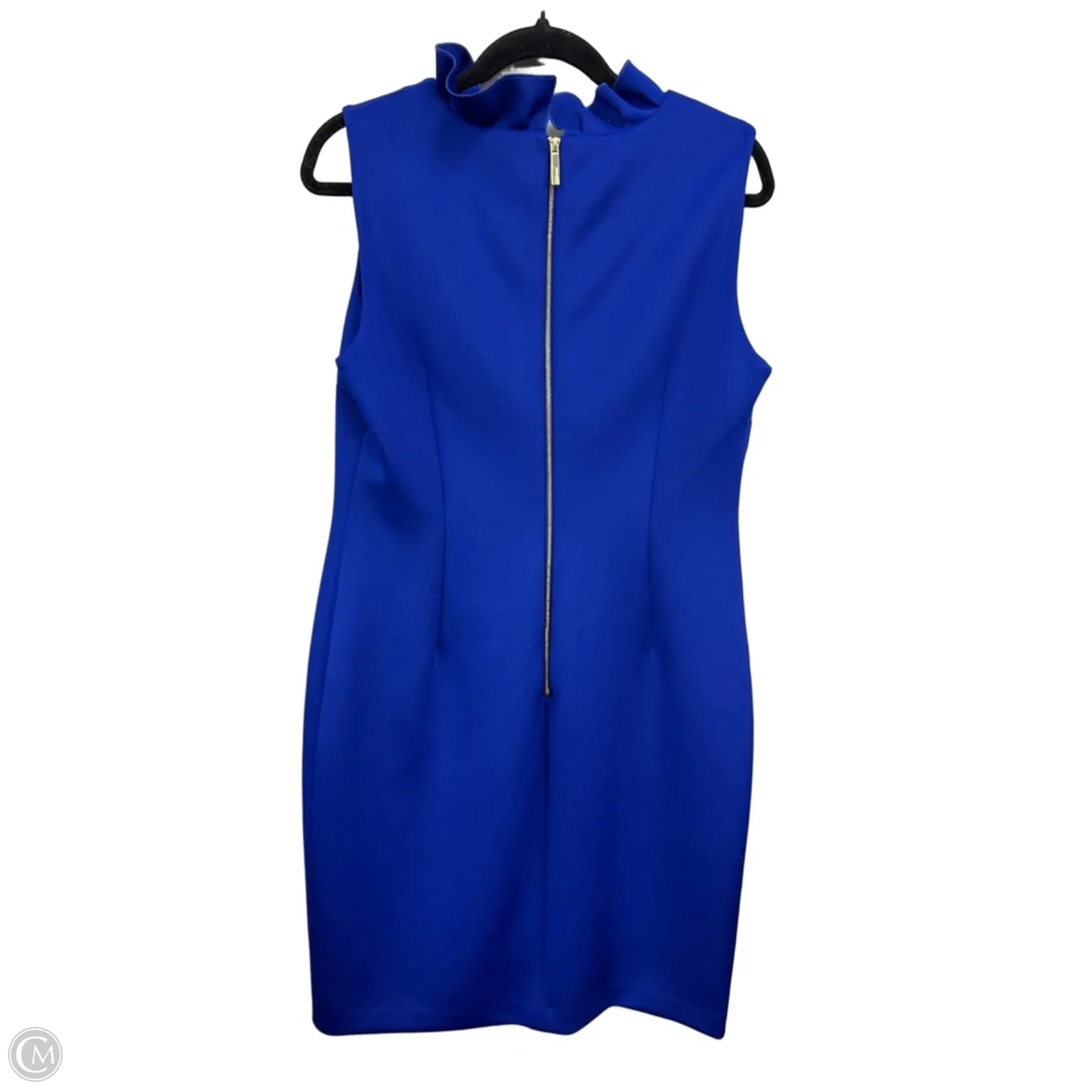 Dress Casual Midi By Calvin Klein In Blue, Size: 14