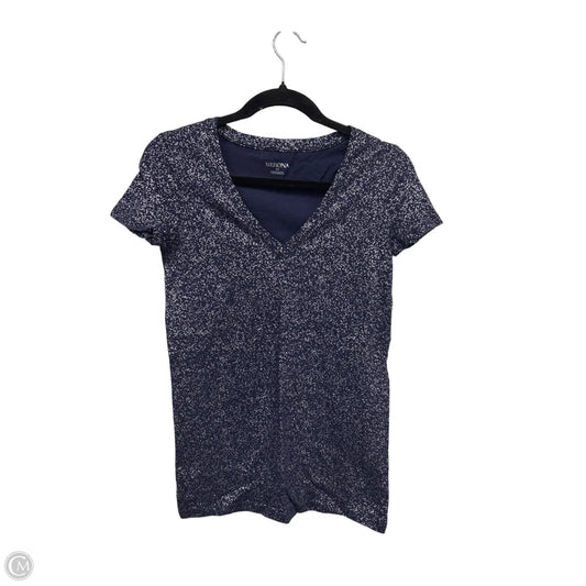 Top Short Sleeve Basic By Merona In Blue & Silver, Size: Xs