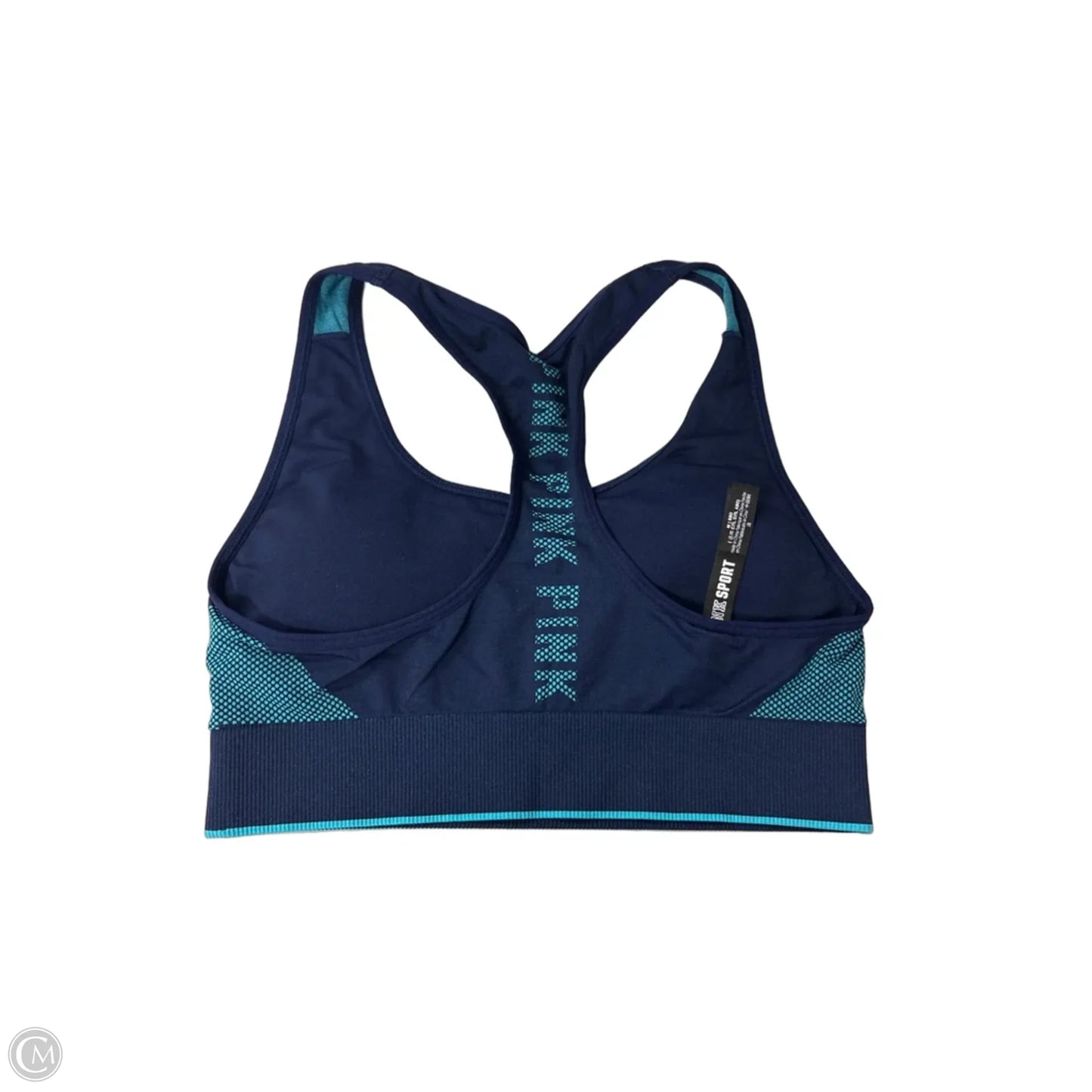 Athletic Bra By Pink In Blue, Size: L