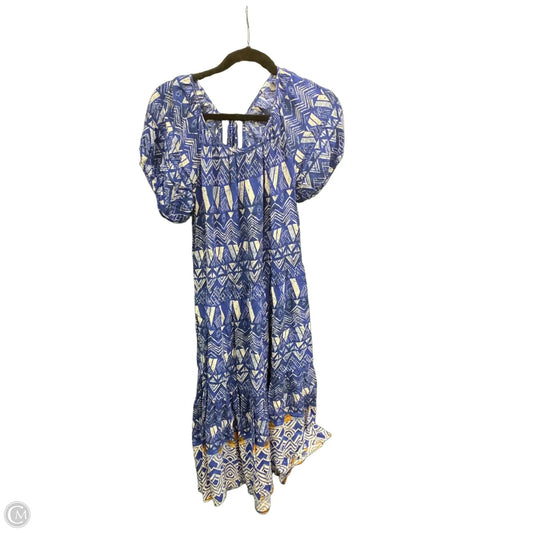 Dress Casual Midi By Knox Rose In Blue & White, Size: M
