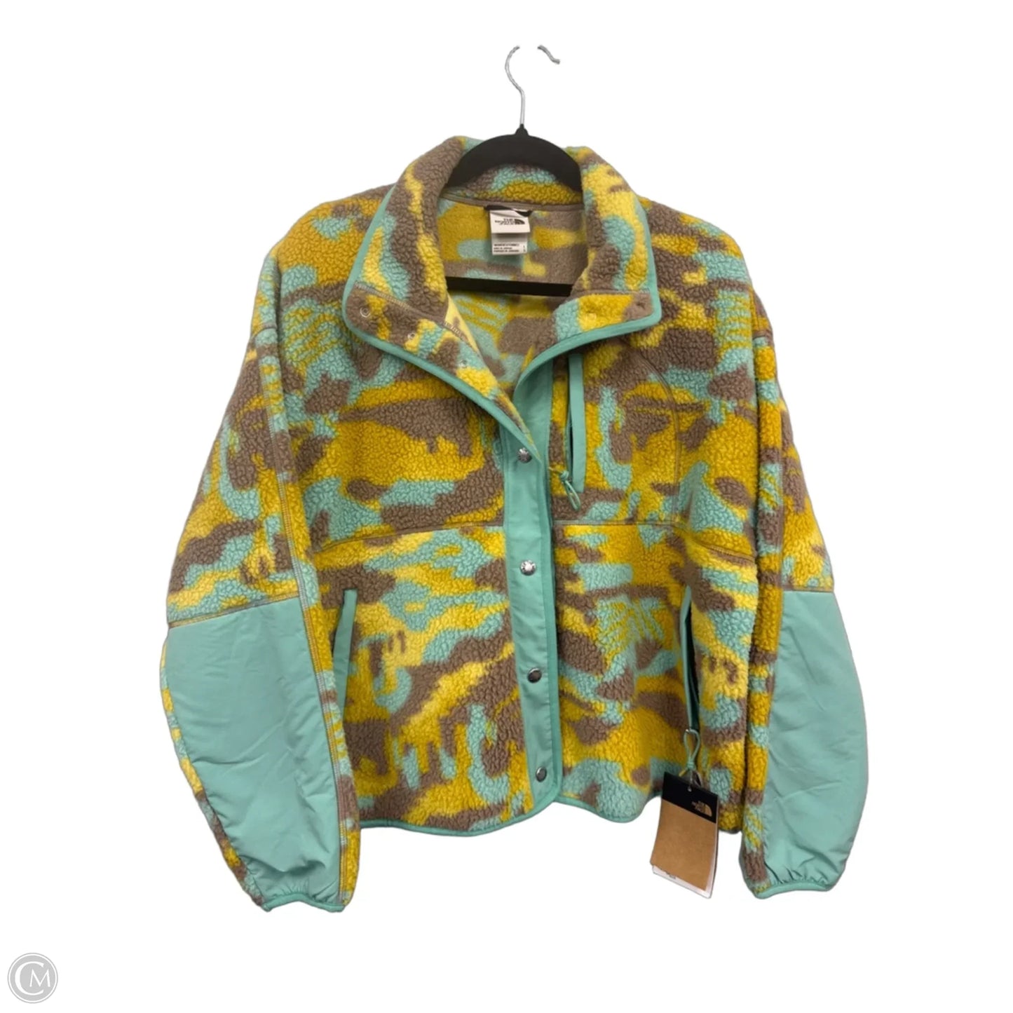 Jacket Fleece By The North Face In Green & Yellow, Size: L
