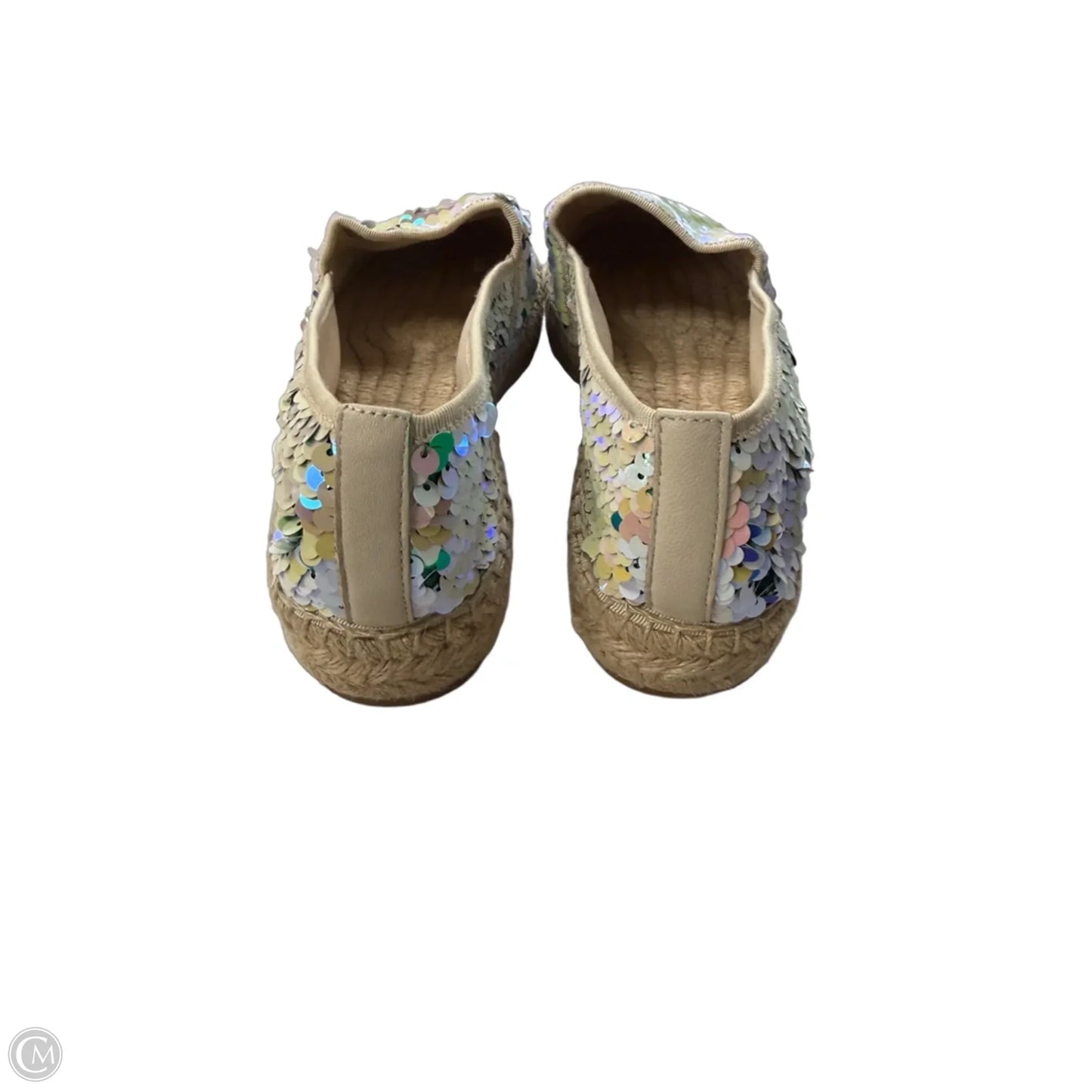 Shoes Designer By Tory Burch In Cream & Green, Size: 9