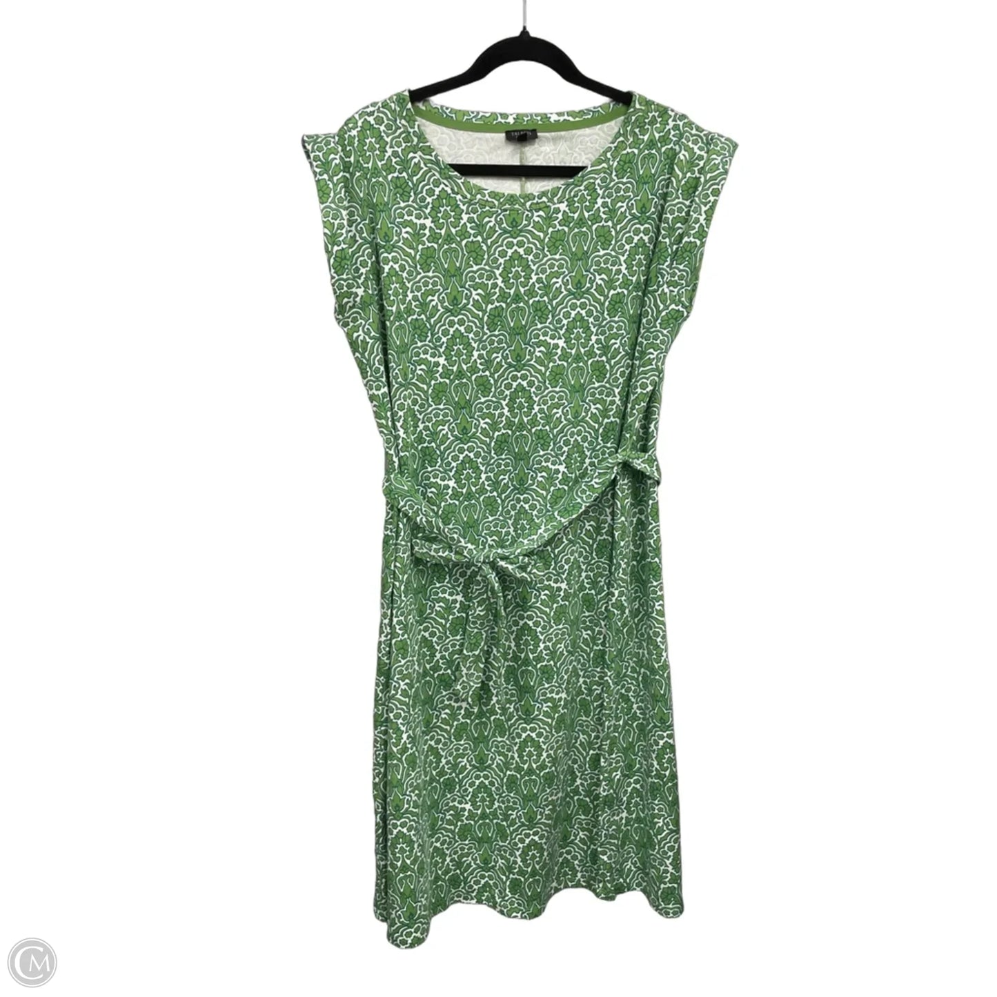 Dress Casual Short By Talbots In Green & White, Size: 1x