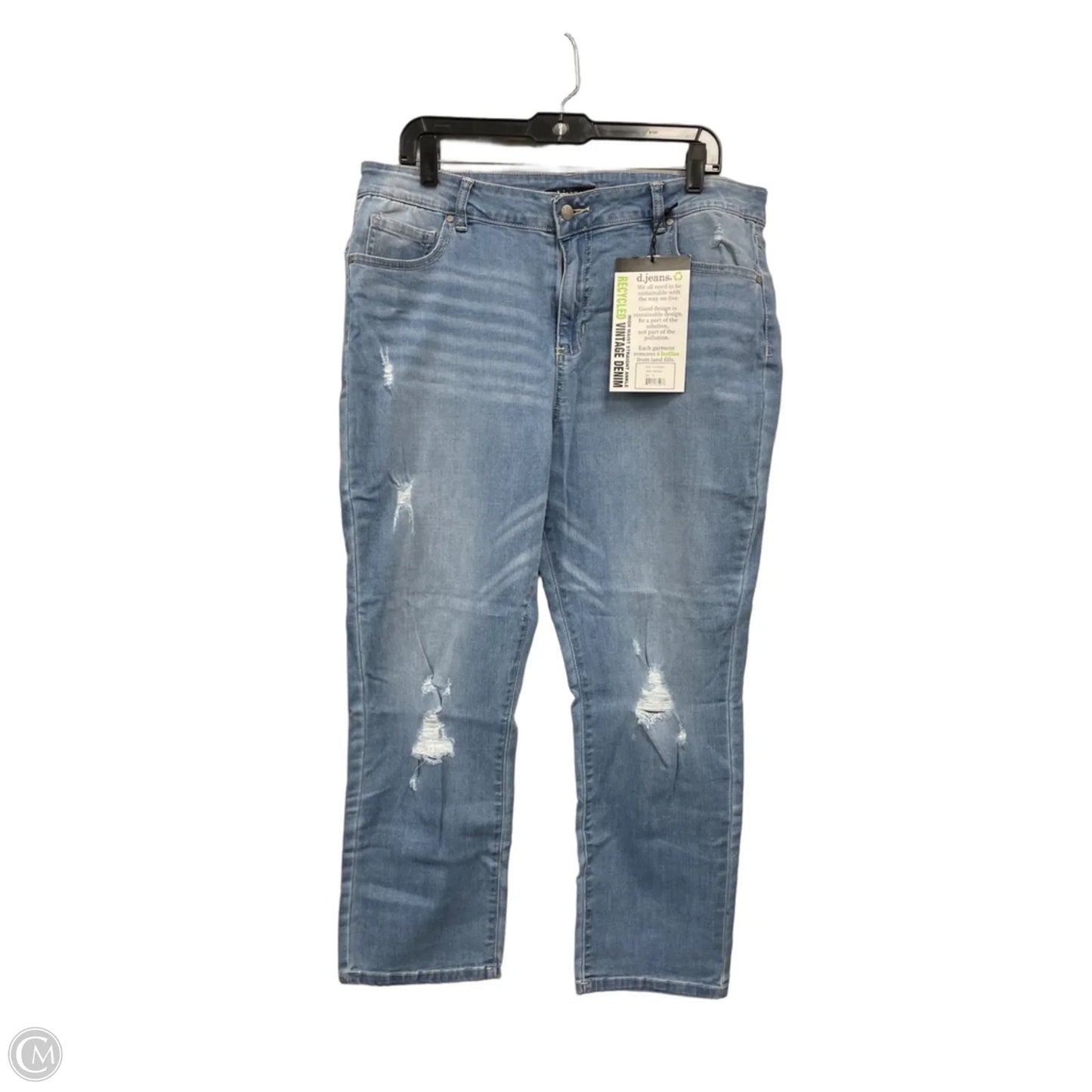 Jeans Straight By D Jeans In Blue Denim, Size: 16