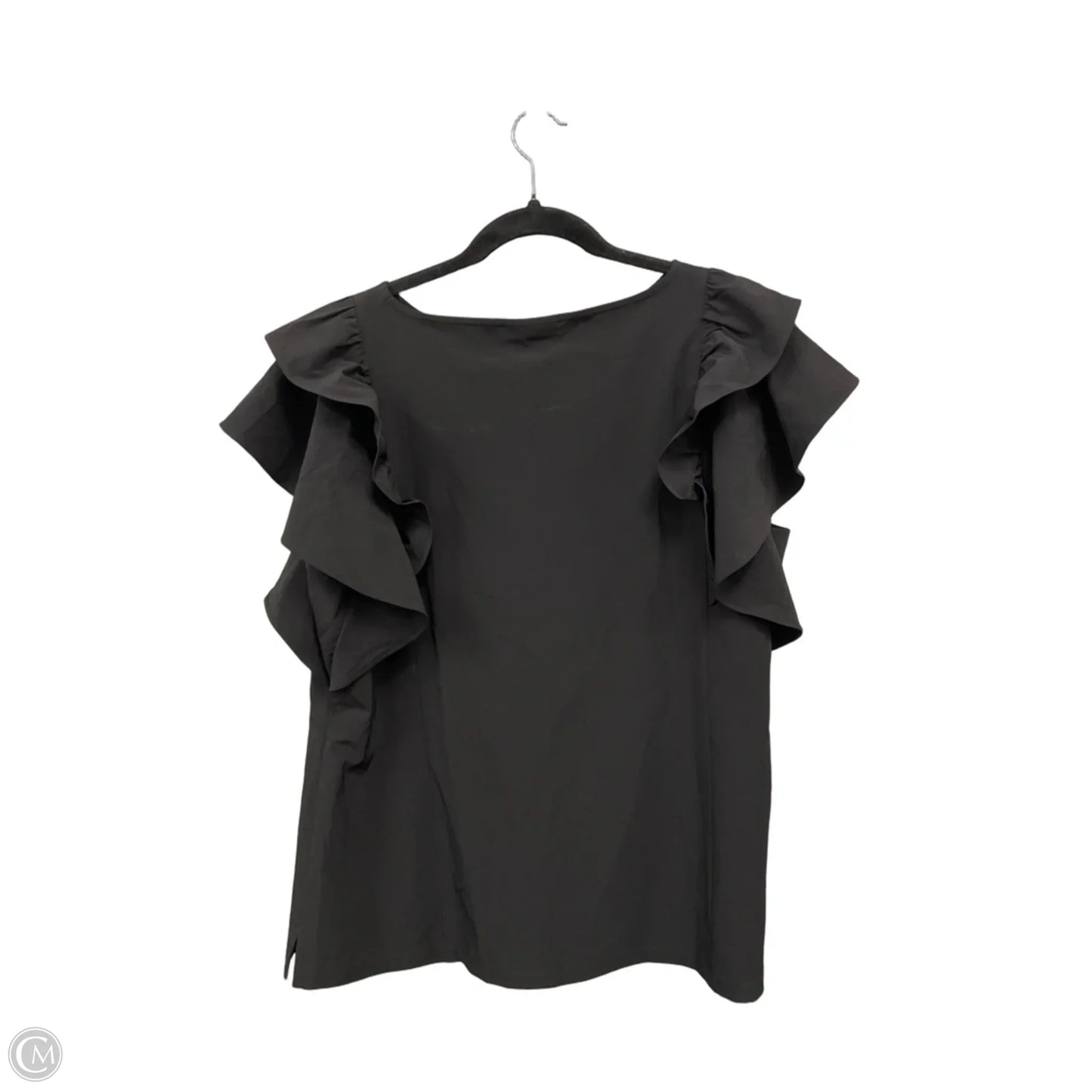 Blouse Short Sleeve By Chicos In Black, Size: L