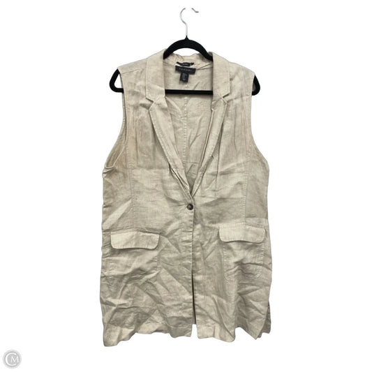 Vest Other By Tahari In Tan, Size: Xl