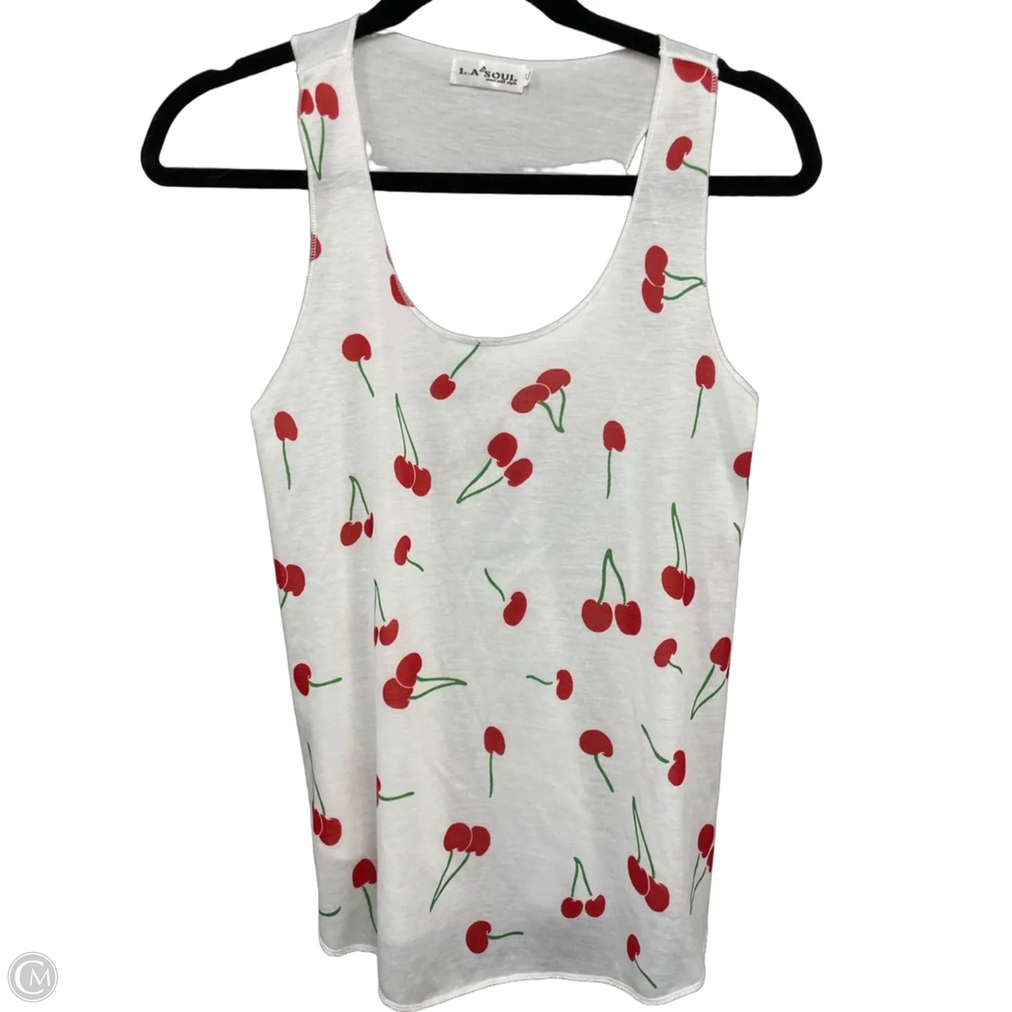 Tank Top By Clothes Mentor In Red & White, Size: S