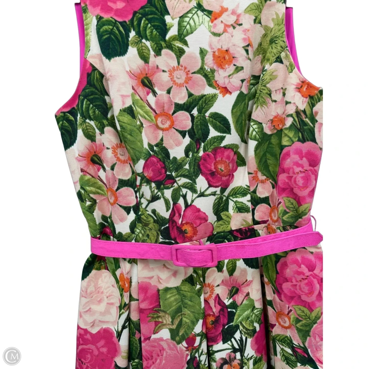 Dress Casual Short By Eliza J In Green & Pink, Size: 8