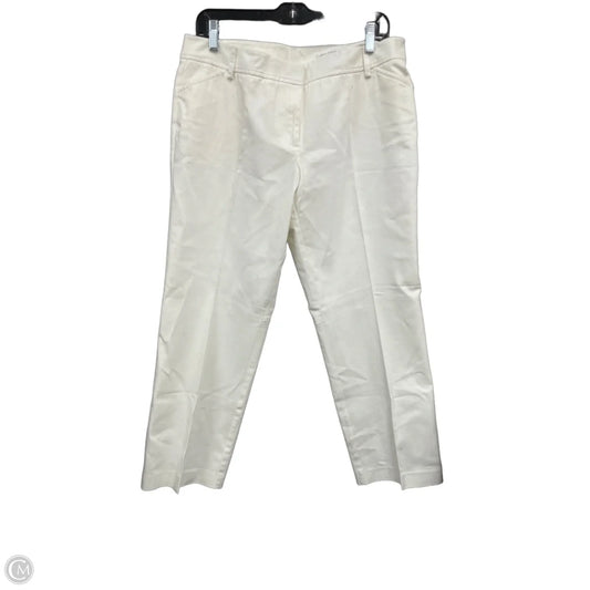 Jeans Straight By Calvin Klein In Ivory, Size: 12