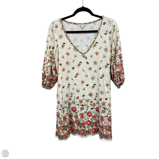 Dress Casual Short By Max Studio In Cream & Green, Size: S