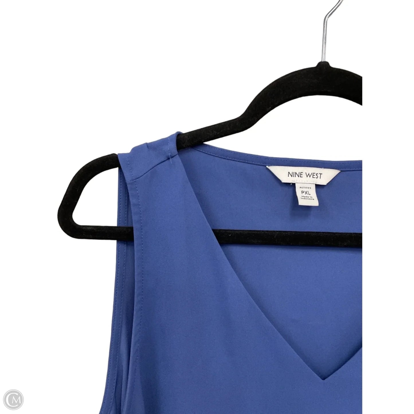 Top Sleeveless By Nine West Apparel In Blue, Size: Xlp