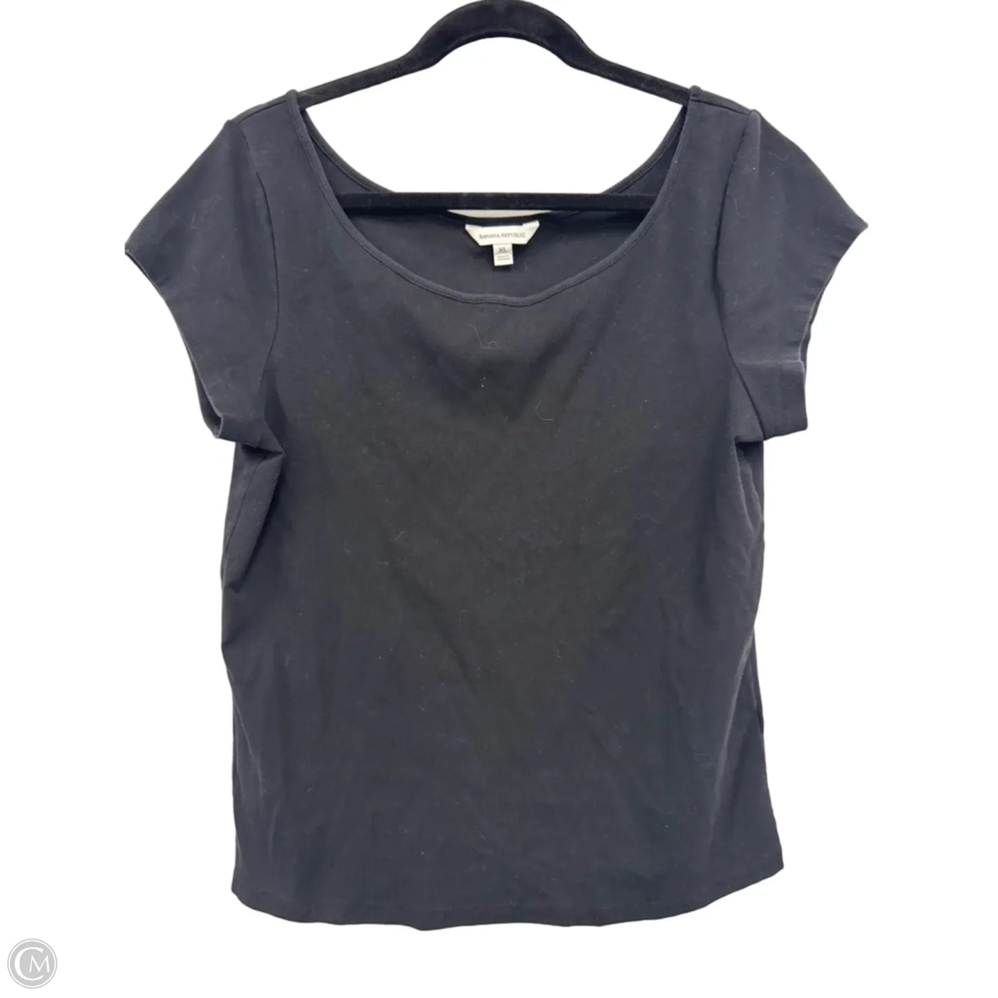 Top Short Sleeve Basic By Banana Republic In Black, Size: Xl