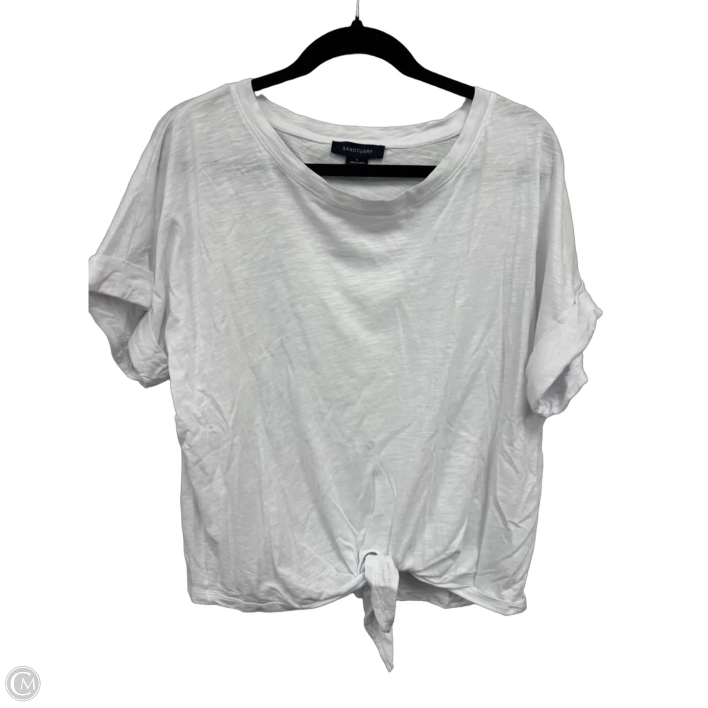Top Short Sleeve Basic By Sanctuary In White, Size: L