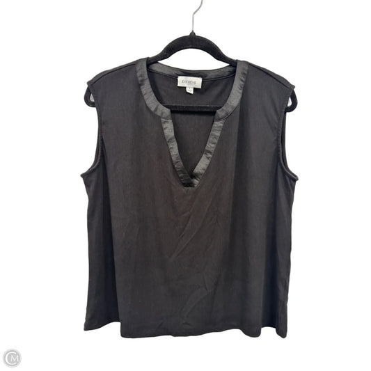 Top Sleeveless By Evereve In Black, Size: L