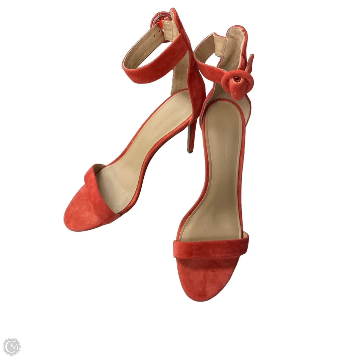 Sandals Heels Stiletto By Banana Republic In Coral, Size: 10